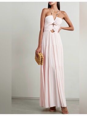 A.L.C. Blush Strapless Maxi Dress with Cutout Detail